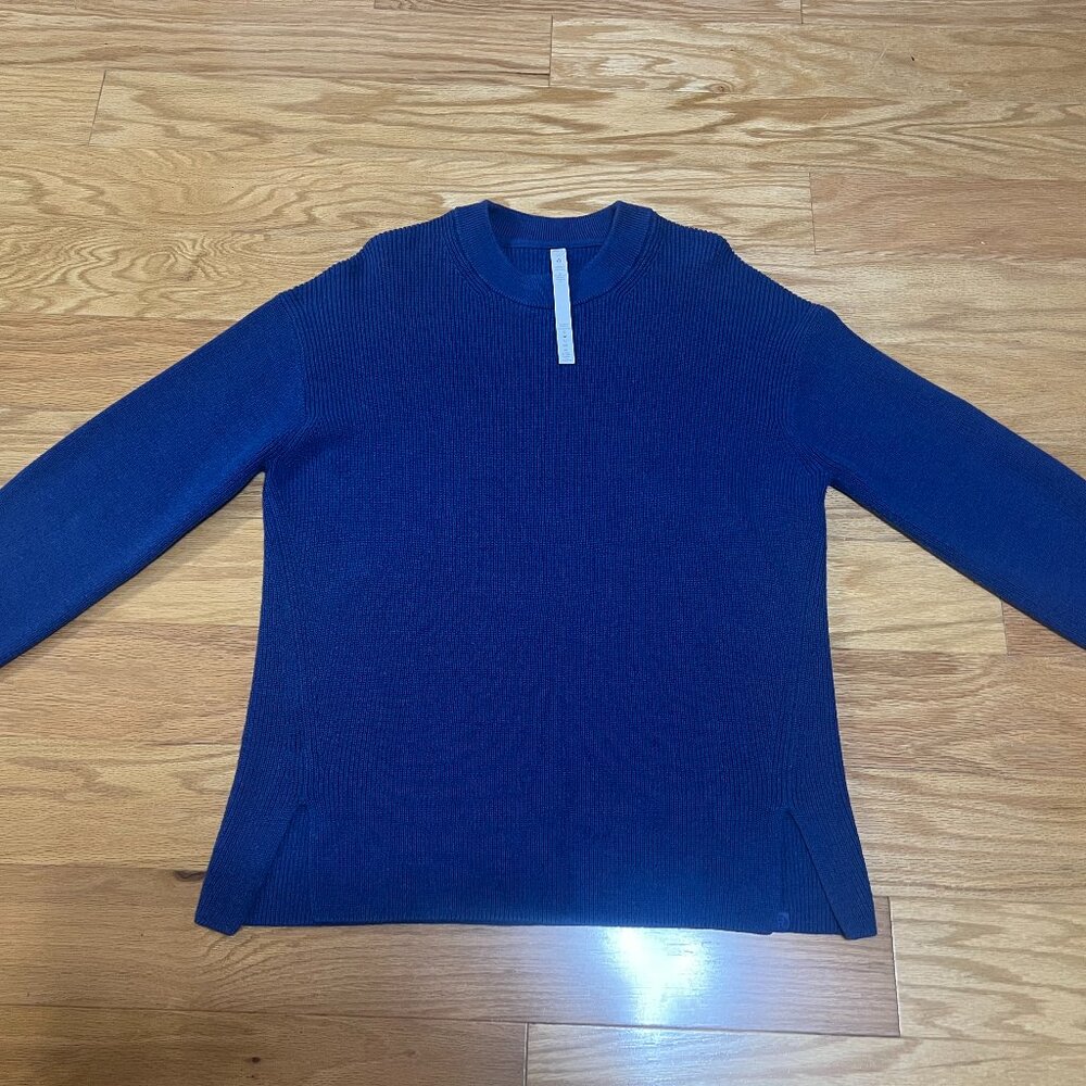 Lululemon Tunic Sweater, Cobalt Blue, Size 10, Merino Wool Blend